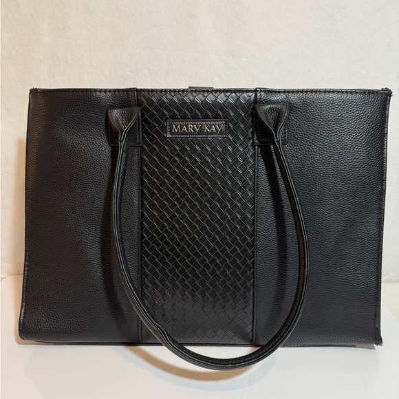 NEW MARY KAY CONSULTANT BAG MAKEUP LARGE QUILTED BLACK ORGANIZER TOTE - Picture 2 of 8